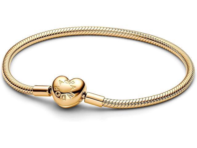 Pandora Moments Heart Clasp Snake Chain Bracelet - Newegg.com