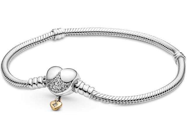 Pandora Disney Princess Pandora Moments Heart Snake Chain Bracelet - Newegg.com