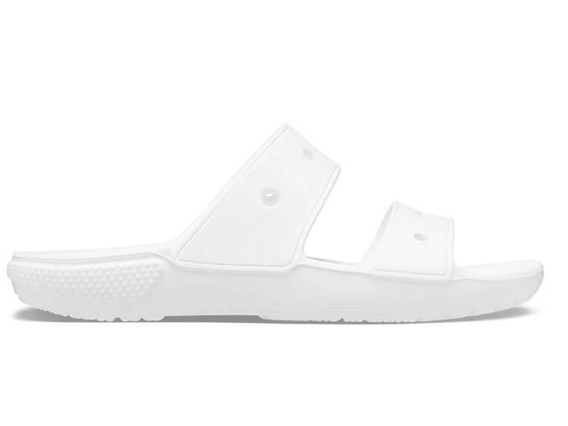 Crocs Unisex Classic Two-Strap Slide Sandals - White - M11/W13 - Newegg.com
