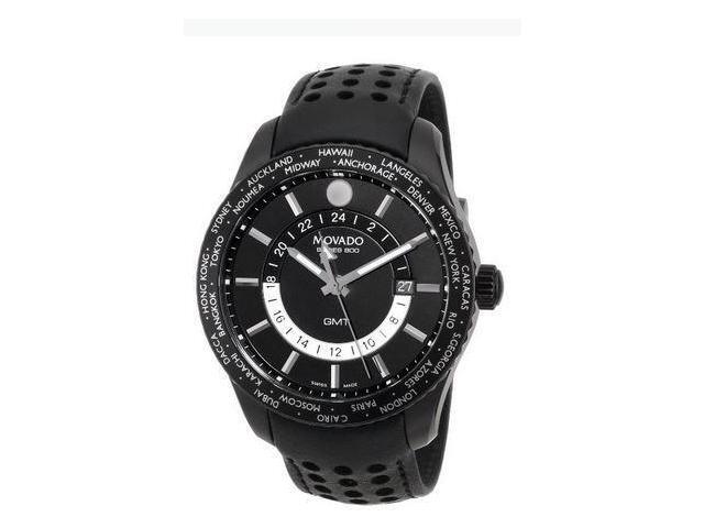 movado black leather