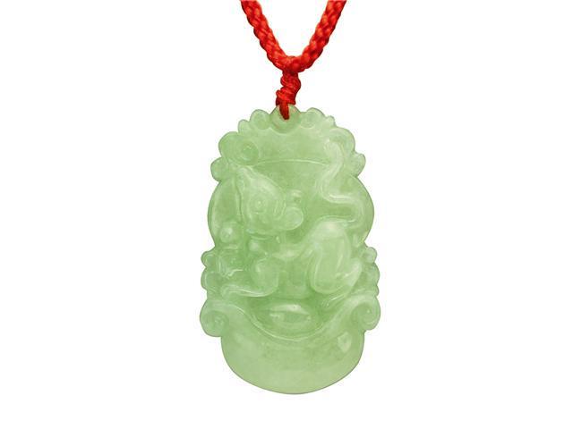 Hand Carved Jadeite Jade Chinese Zodiac Amulet Pendant Necklace - Rat ...