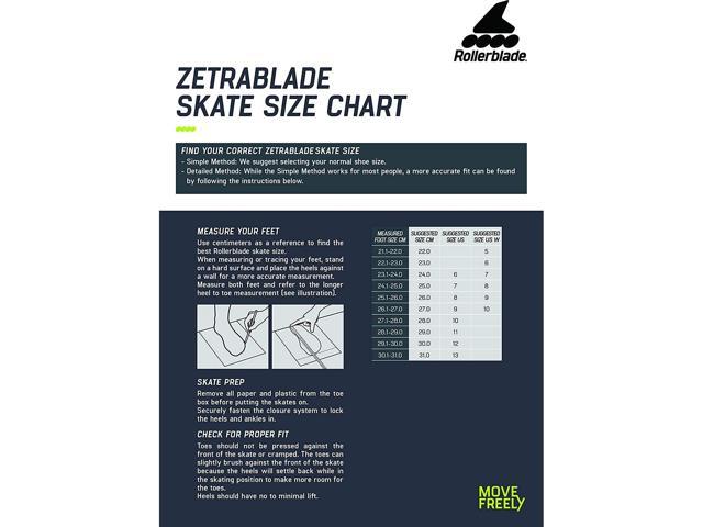 Black & Blue Rollerblade Zetrablade Women's Adult Fitness Inline Skate Size 7 