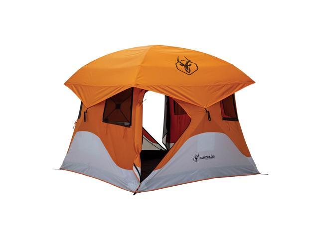 Gazelle T4 94" 4-Person Pop Up Camping Hub Tent with Removable Floor & Rain Fly
