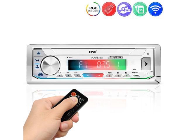 Photo 1 of ** missing remote**
Pyle PLMRB39W Bluetooth Wireless In Dash Stereo Radio Single DIN Receiver, White