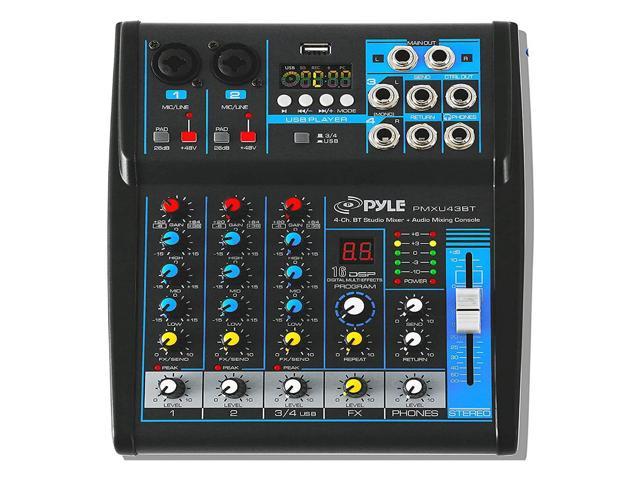 Photo 1 of Pyle 4 Channel Bluetooth Sound Board Mixer System for DJ Studio Controller Audio