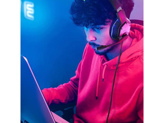 EKSA E1000 Gaming Headset 7.1 Virtual Surround Gaming Headphones Wired USB  Earphone With LED RGB Light Mic For Computer/PC/PS4 Gray/Green Headphones \u0026  Accessories - Newegg.com