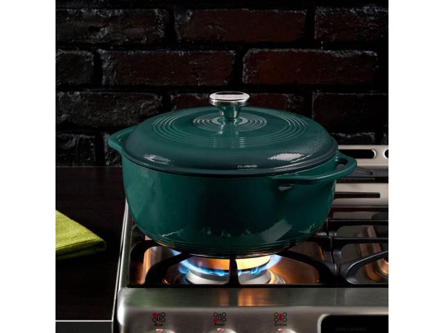 Lodge EC6D38 6 Qt. Lagoon Enameled Cast Iron Dutch Oven