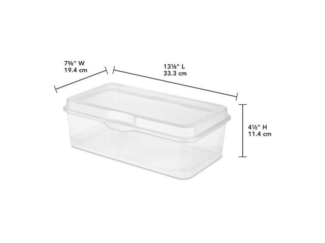 Sterilite Plastic Flip Top Latching Storage Box Tote Container 42 Pack Clear 