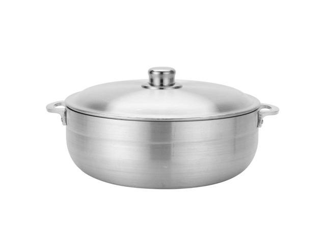 Photo 1 of Alpine Cuisine 11 Quart Aluminum Nonstick Caldero Pot with Aluminum Lid, Silver