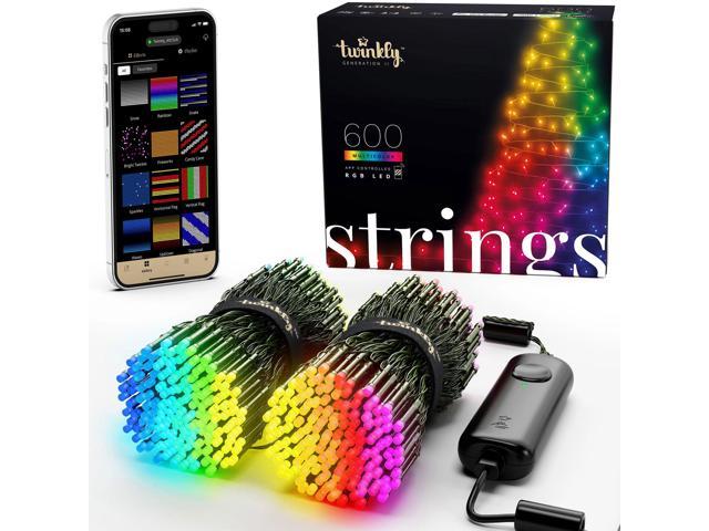 Twinkly Strings App-Controlled Smart LED Christmas Lights 400 Multicolor 157.5Ft