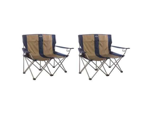 2 Person Outdoor Tailgating Camping Double Loveseat Folding Lawn