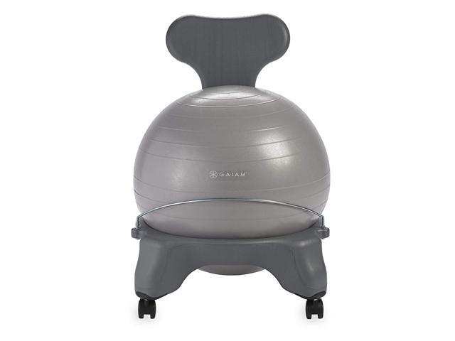 Gaiam Classic Gym Yoga Exercise Fitness Balance Ball Office Desk Chair Gray 4 Pack Newegg Com