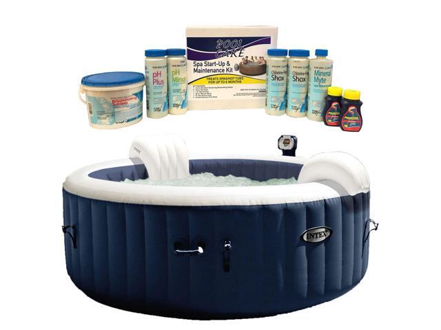 Intex Pure Spa 6 Person Inflatable Hot Tub Qualco Home 6 Month Chemical Kit Newegg Com