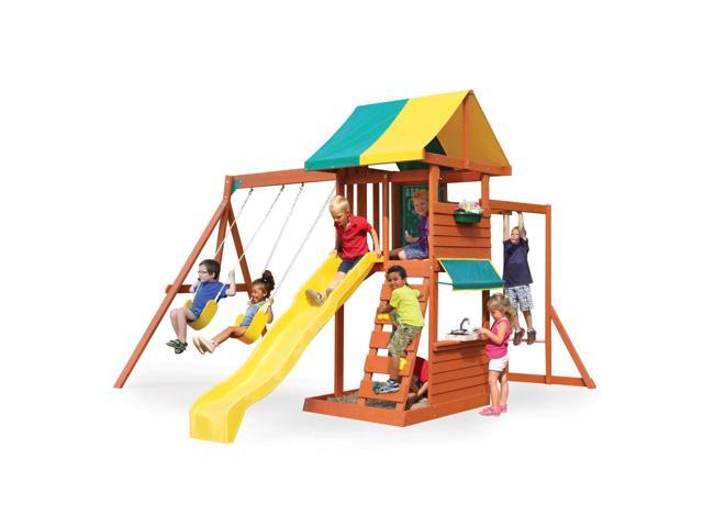 Kidkraft Hazelwood Wooden Outdoor Backyard Kids Playground