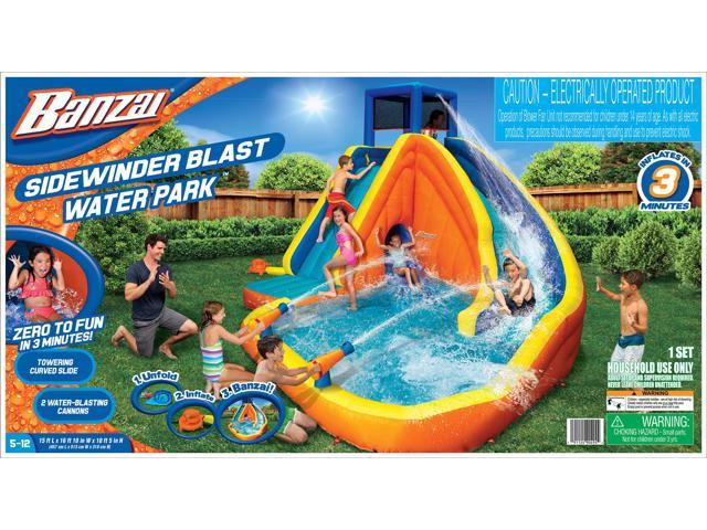 banzai sidewinder falls inflatable water slide