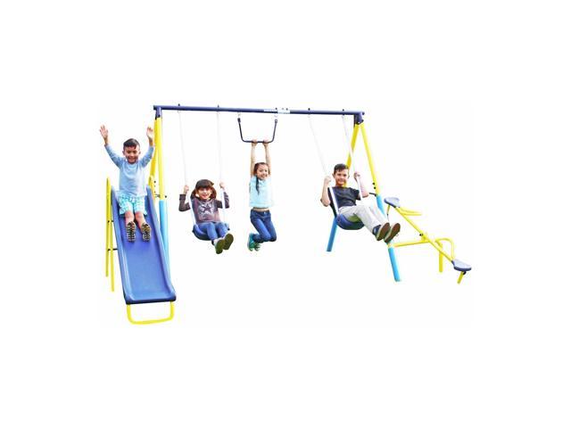 Sportspower Msc 4146 Super First Swing Set With Teeter Totter And 6 Foot Slide Newegg Com