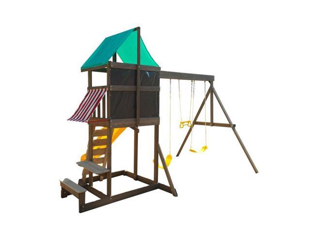 kidkraft newport wooden swing set