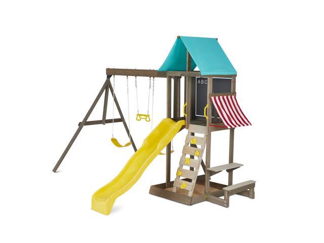 kidkraft newport wooden swing set