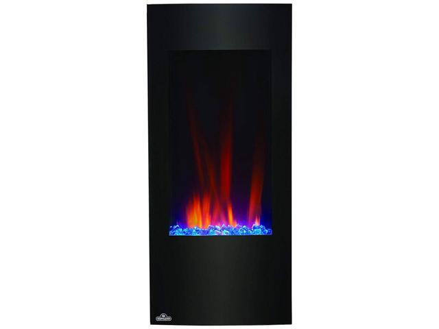 Napoleon 38 Inch Vertical Black Wall Mount Hanging Electric Fireplace W Remote Newegg Com