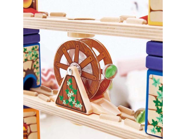 Hape Quadrilla Space City Glow In The Dark Wooden Marble Run Maze Building Set Newegg Com