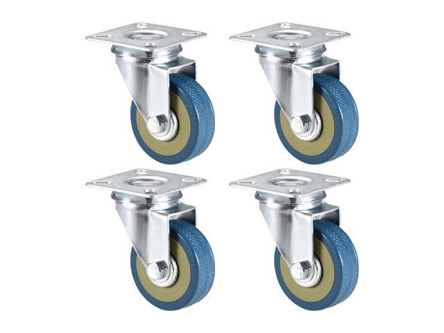 2 Pieces 44 lb Wheels with Fixed Wheels 2-inch PVC Wheels Mounted on top Plate Capacity 