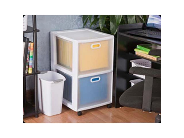 Sterilite 36208002 Ultra 2 Drawer Plastic Rolling Storage