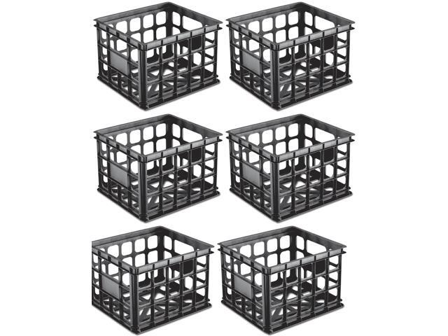 Black Sterilite Plastic Storage Crate