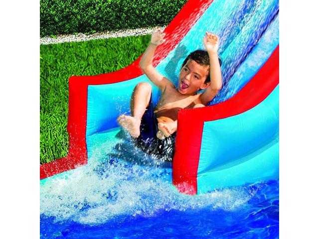 banzai slide n soak splash park inflatable outdoor kids water park play center reviews