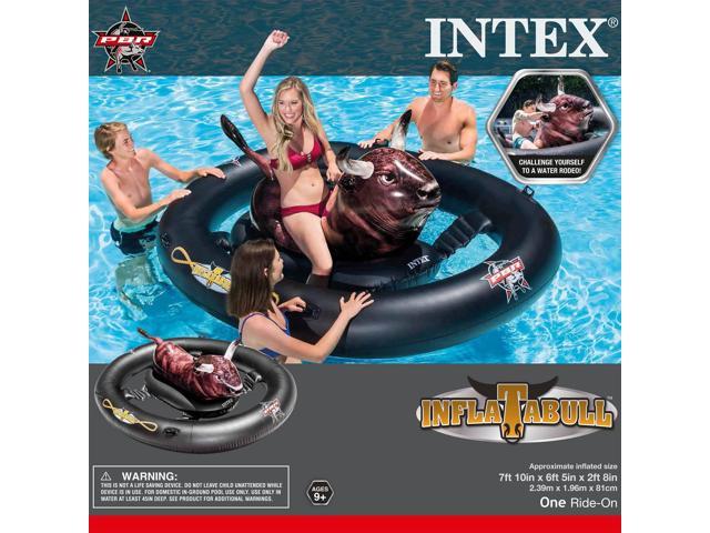 Intex PBR Inflatabull Bull-Riding Giant Inflatable Swimming Pool Float 2 Pack 