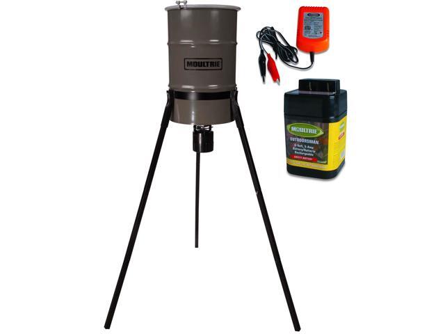 Moultrie 30 Gallon Pro Hunter Metal Tripod Deer Feeder W 6v