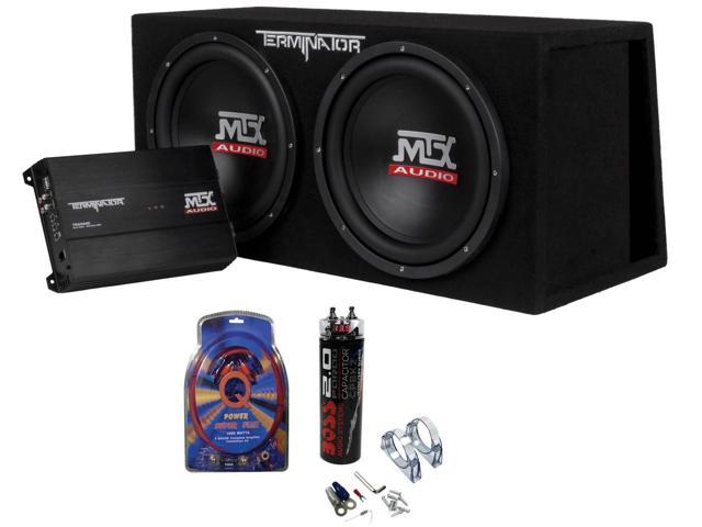 Memphis Audio SRXE212VP Dual 12 1000w SRX Subwoofer Enclosure+Amplifier Package