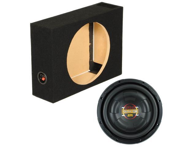 Q Power 10 Inch Single Slim Truck Shallow Sealed Subwoofer Box Sub Enclosure