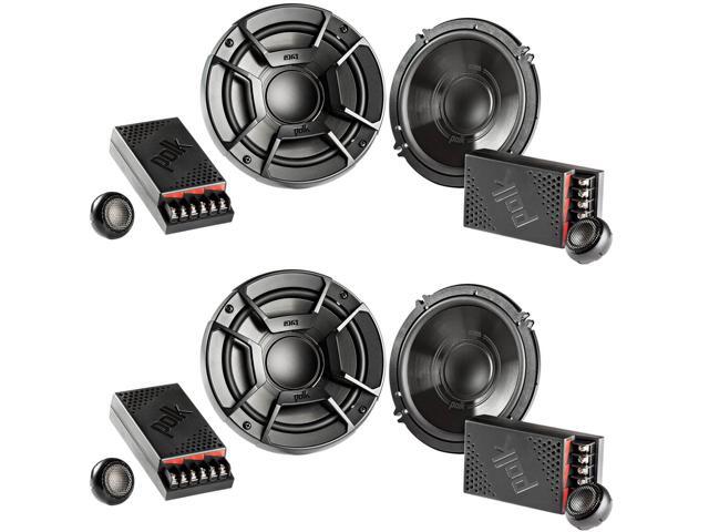 Set of 2 Black Polk Audio DB402 Outdoor Coaxial Home Speaker