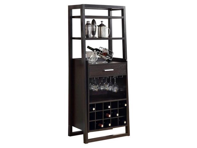 Cappuccino 60 H Ladder Style Bar Unit By Monarch Newegg Com 60 H Ladder Style Bar Unit By Monarch