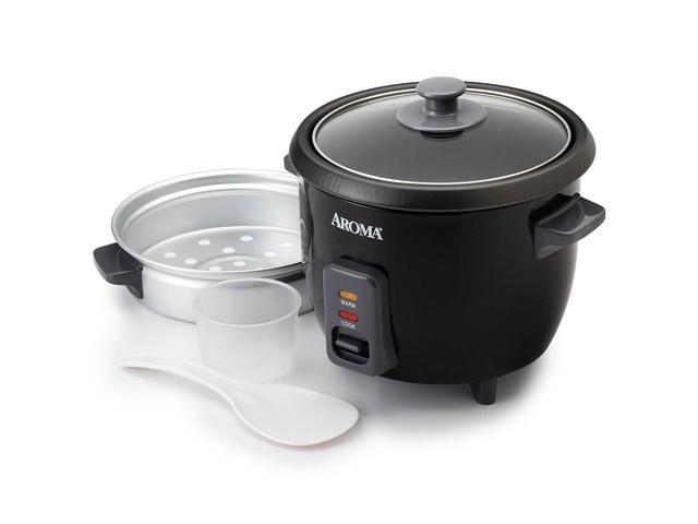 Aroma 6-Cup Pot Style Rice Cooker, White - Perfectly Cooks Rice, Steams  Meat & Veggies, Keep-Warm Setting - Ideal for Residential Use in the Rice  Cookers department at