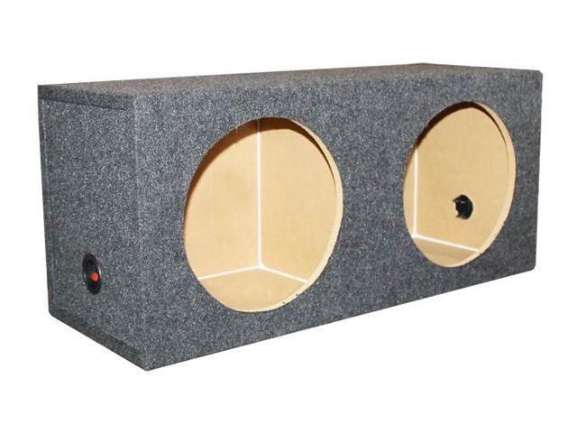 Open Box Q-POWER QBOMB12VL Single 12/" Vented Ported Car Subwoofer Enclosure