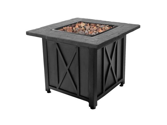 Blue Rhino Endless Summer Outdoor Propane Lava Rock Patio Fire Pit