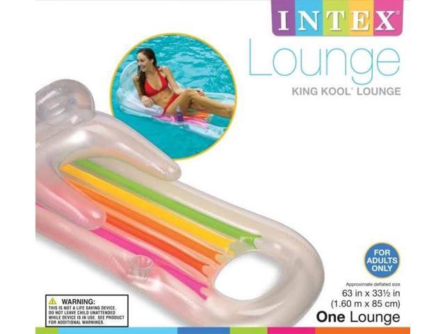 intex king kool lounge swimming pool lounger