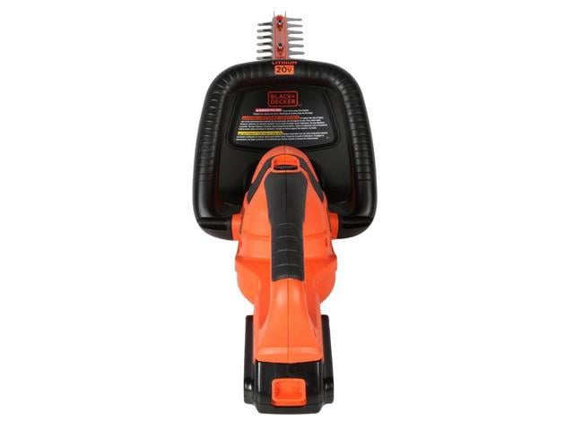 BLACK+DECKER 20V MAX Cordless Hedge Trimmer, 22 Inch Steel Blade, Reduced  Vibration, Battery and Charger Included (LHT2220), Orange