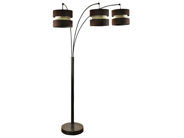 Abode 84 Modern Bronze 3 Arm Standing Arc Floor Lamp With