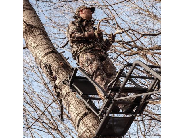 16' Deer Elk Game Hunting Ladder Tree Bow Stand Comfort Flip Up Chair Seat Gun
