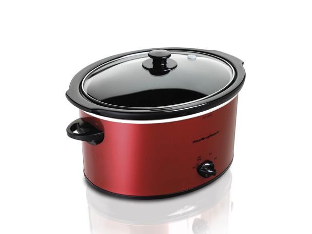 Hamilton Beach 5 Quart Portable Slow Cooker with Bonus Party Dip Warmer |  33258