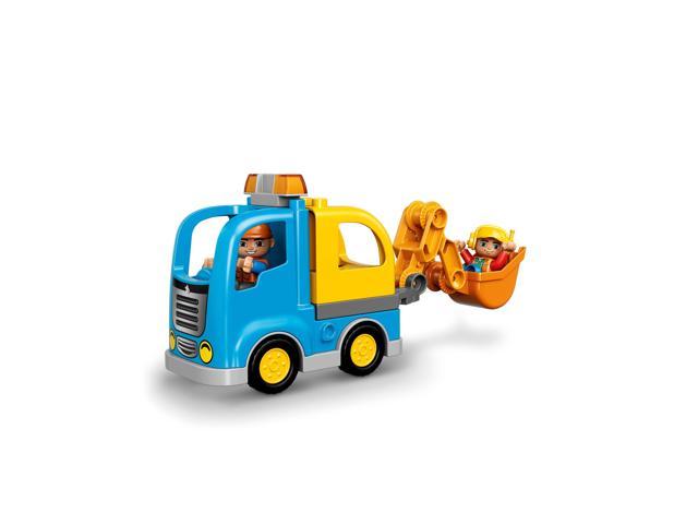 lego duplo town truck & tracked excavator