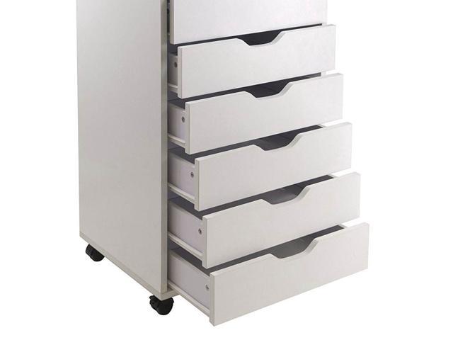 Winsome Wood Halifax White 7 Drawer Storage Cabinet 10792