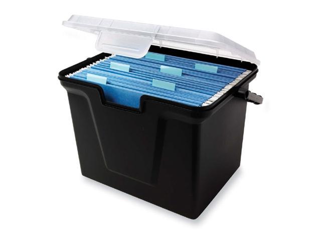 File Box Recycled 10-1/2"x14-3/4"x10-3/4" Black w/ CL Lid