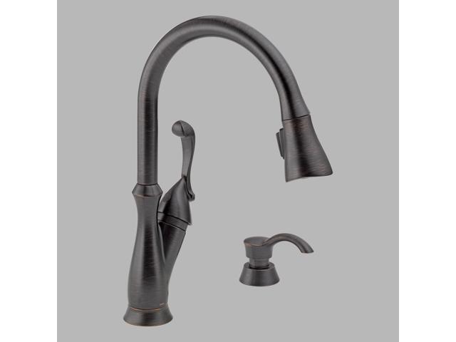Delta 19950 Rbsd Dst Arabella Venetian Bronze Single Handle Pull Down Faucet Wit Newegg Com