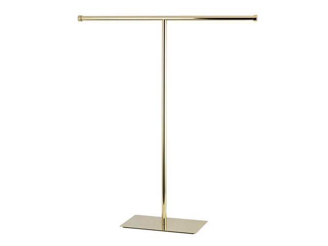 Kingston Brass CC8202 Claremont T-Shape Towel Rack, Polished Brass 