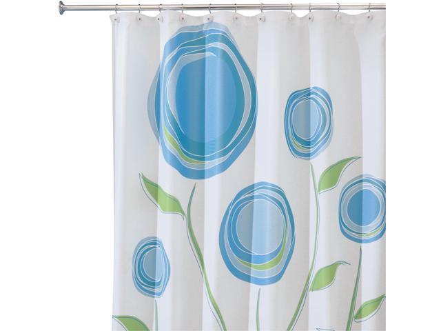Interdesign 37121 Blue Green Marigold Shower Curtain Newegg Com