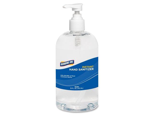 Genuine Joe Hand Gel Sanitizer Pump Bottle 16 oz Clear 10451