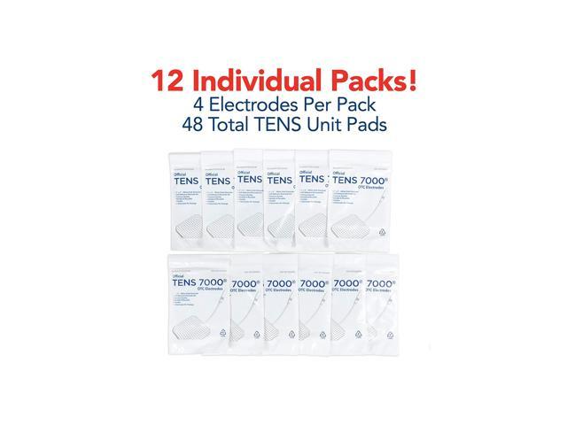 TENS 7000 Official TENS Unit Replacement Pads - 48 Pack, Premium Quality  OTC TENS Unit Pads, 2 X 2 - Compatible with Most TENS Machines,  Replacement Electrodes Value Pack